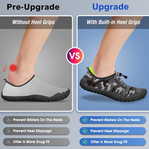 CROVA Builtin Heel Grips Water Shoes for Kids Girls Boys Hiking Shoes Wide Barefoot Swim Beach Pools Aqua Socks SlipOn Quick Dry Lightweight for Big Little Kids Toddler - Image 3