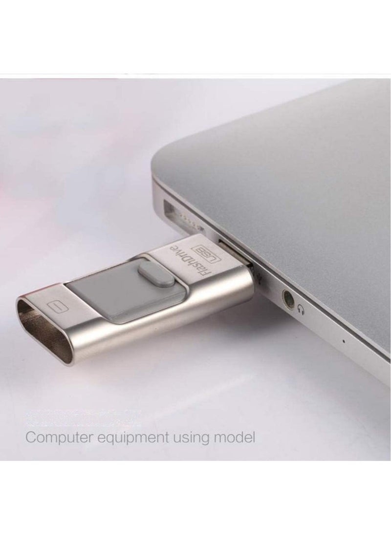 Flash Drive Compatible with iPhone 256GB, USB Memory Stick Photo Stick External Storage Thumb Drive for iPhone iPad Android Computer Heavy Duty - Image 4
