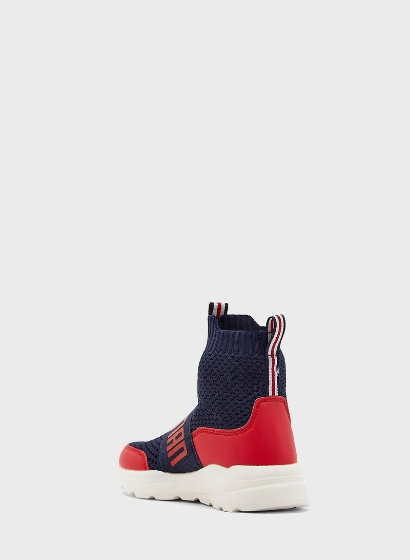 UrbanHaul Urban Haul X Warner Bros Spiderman Kids High Top Slip On Sneakers