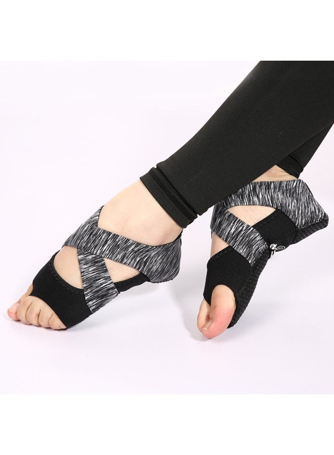 Lace-up Aerial Yoga Socks Non-slip Five-finger Adult Open Finger Adult Yoga Shoes Dance Shoes