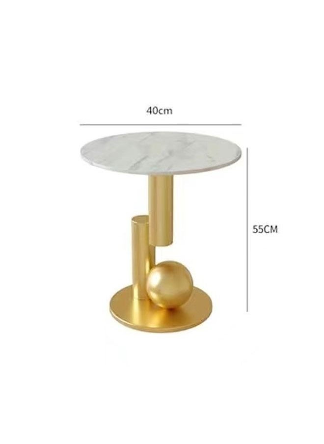 C&C Home - Modern Living Room Coffee Table Small Round Table Stable Bedside Table Simple and Creative Corner Table For Bedroom and Living Room Furniture 40 x 55 Centimeter - Image 1