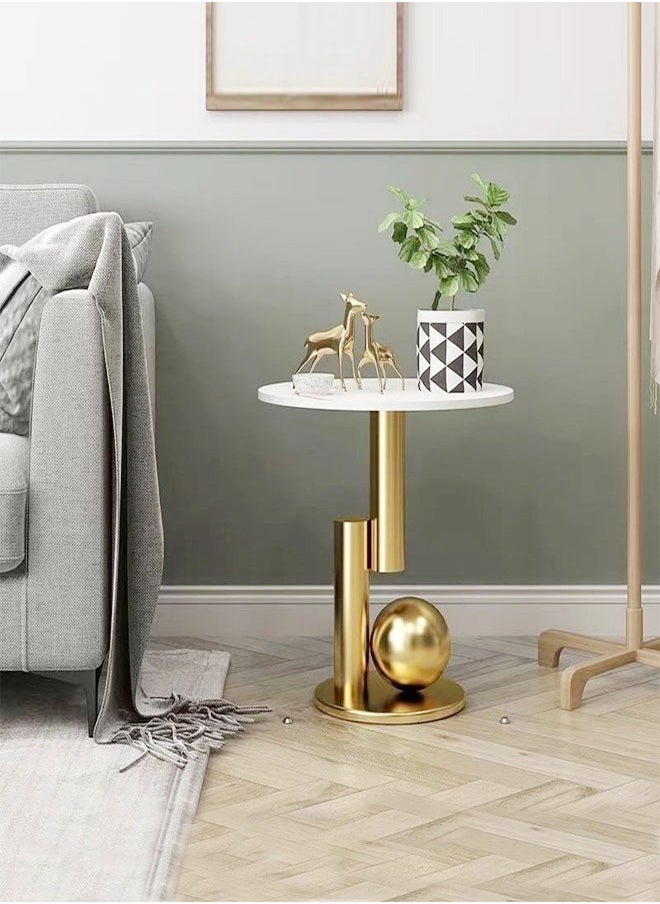 C&C Home - Modern Living Room Coffee Table Small Round Table Stable Bedside Table Simple and Creative Corner Table For Bedroom and Living Room Furniture 40 x 55 Centimeter - Image 1