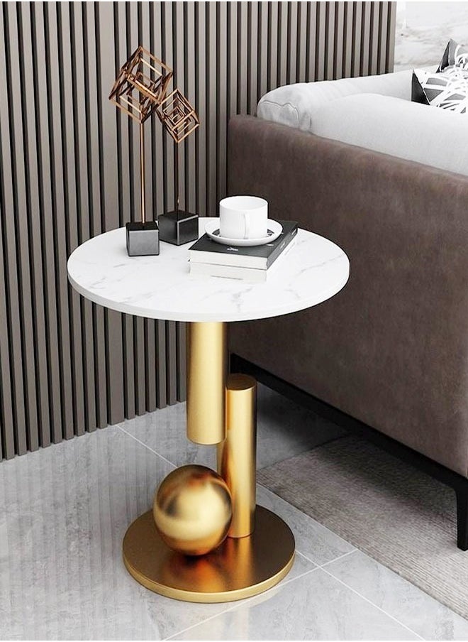 C&C Home - Modern Living Room Coffee Table Small Round Table Stable Bedside Table Simple and Creative Corner Table For Bedroom and Living Room Furniture 40 x 55 Centimeter - Image 1