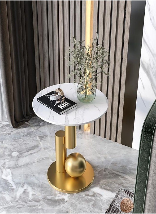 C&C Home - Modern Living Room Coffee Table Small Round Table Stable Bedside Table Simple and Creative Corner Table For Bedroom and Living Room Furniture 40 x 55 Centimeter - Image 1