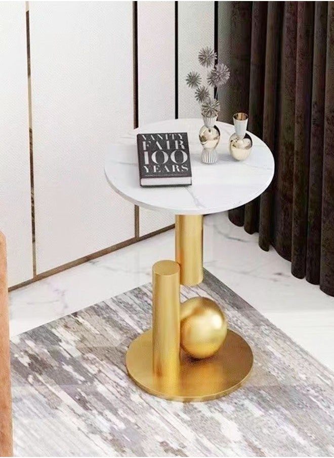 C&C Home - Modern Living Room Coffee Table Small Round Table Stable Bedside Table Simple and Creative Corner Table For Bedroom and Living Room Furniture 40 x 55 Centimeter - Image 1