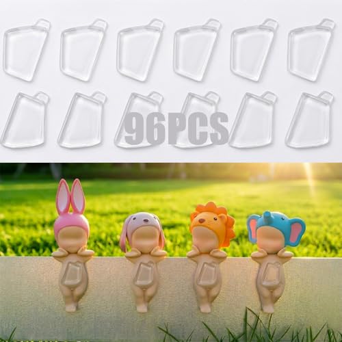 Moruiero 96PCS Adhesive Tape for Sonny Angel Looking Back, Skewed trapezoidal Adhesive Tape，Double Sided Clear Adhesive Pads Custom Fit Replacement. - Image 3