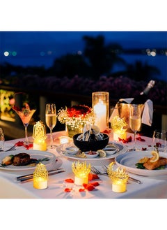 Lemon 6Pcs Ramadan Eid-al-Fitr Light Decoration, Moon Castle Lighthouse Eid Mubarak Mini Lantern Lamp Battery Included Plastic LED Night Light Ramadan Eid al Fitr Party Home Dinner Tabletop Decor  - Image 5