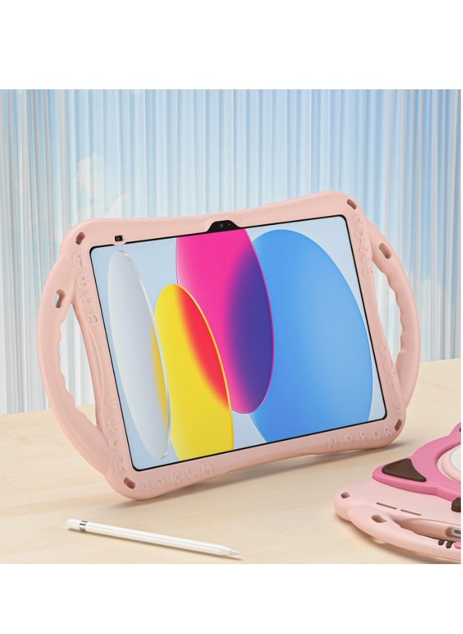 Encased - Cartoon Design 360 Silicone for iPad 10th Gen 10.9 (2022) Zero Grip Handle Encase (Pink) - Image 1
