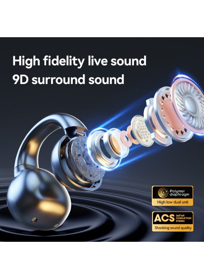 POLVCDG Open Ear Clip Headphones, Wireless Earbuds Bluetooth 5.3 Sport Clip-on Earphones Built-in Microphone,Waterproof, 4H Playtime Wireless Bluetooth Ear Buds Compatible with Android iOS/Samsung-Skin - Image 3