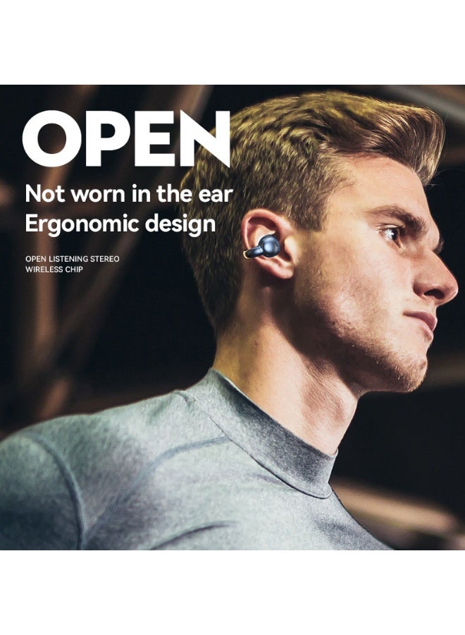 POLVCDG Open Ear Clip Headphones, Wireless Earbuds Bluetooth 5.3 Sport Clip-on Earphones Built-in Microphone,Waterproof, 4H Playtime Wireless Bluetooth Ear Buds Compatible with Android iOS/Samsung-Skin - Image 4