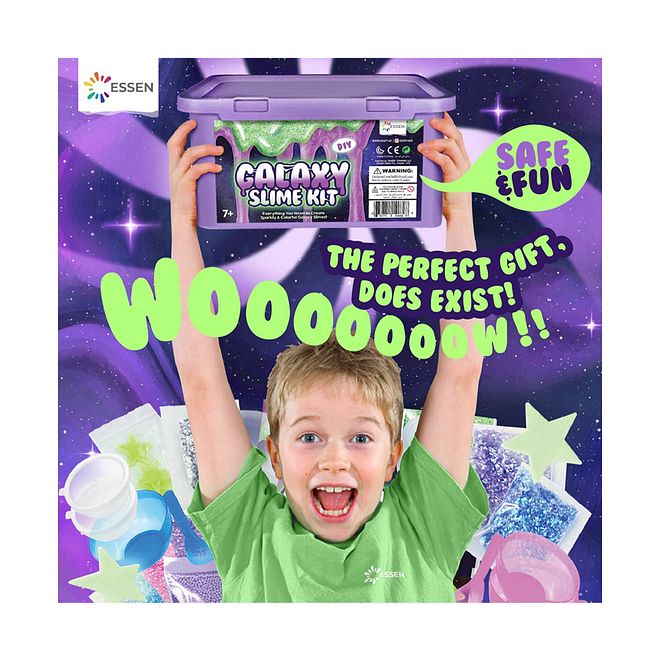 ESSEN Galaxy Slime Kit, Versatile Slime Designs, Encourages STEM Learning, Reusable and Clean Fun, 7 Years+, Multicolor - 29 Pieces - Image 5