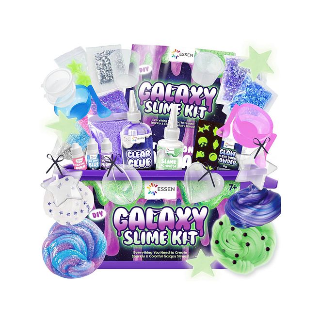 ESSEN Galaxy Slime Kit, Versatile Slime Designs, Encourages STEM Learning, Reusable and Clean Fun, 7 Years+, Multicolor - 29 Pieces - Image 1