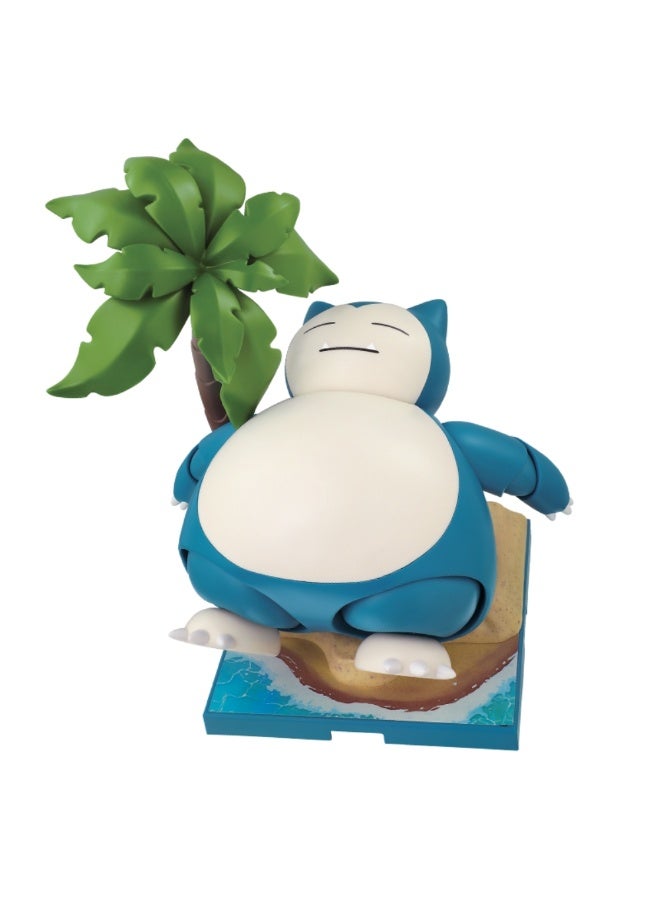 Blokees Pokémon Classic Version L Snorlax Model Kit | Buildable Action Figure for Kids Age 9+ | Poseable Collectible Toy with Beach Display Base | New Encounter of Exploration Series - Image 2