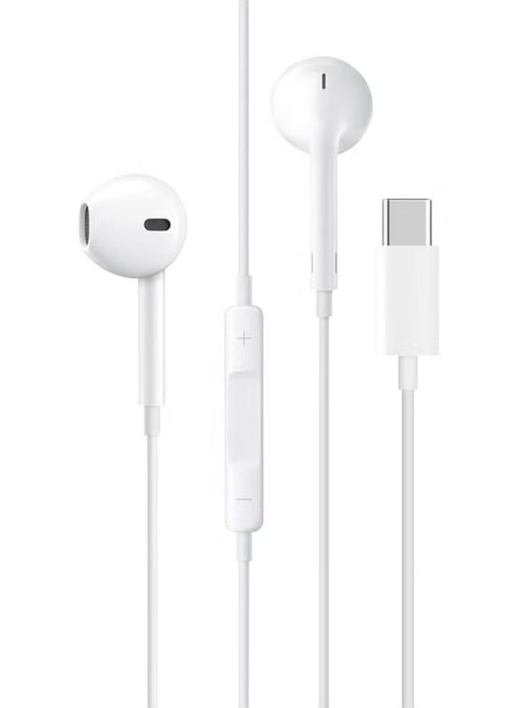 general USB C Headphones Wired Type-C Earbuds For iPhone 15 Pro Max Samsung Galaxy Wired Earphones Noise Isolation Deep Bass Stereo Sound Headset with Mic Headphones