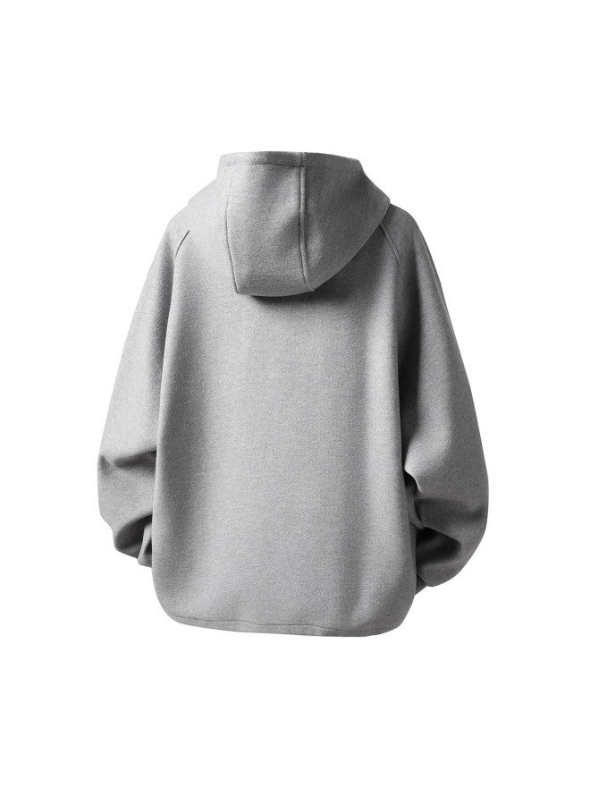 Fapai Trendy Casual Sports Versatile Men's Wool-blend Comfortable Warm Hooded Pullover Sweatshirt Jacket - Image 4