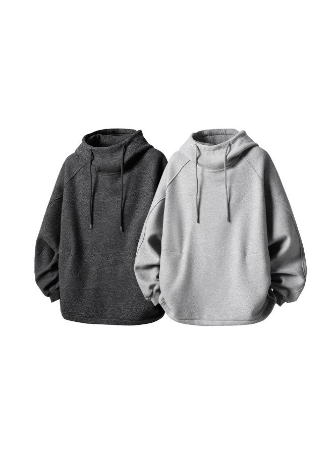 Fapai Trendy Casual Sports Versatile Men's Wool-blend Comfortable Warm Hooded Pullover Sweatshirt Jacket - Image 5