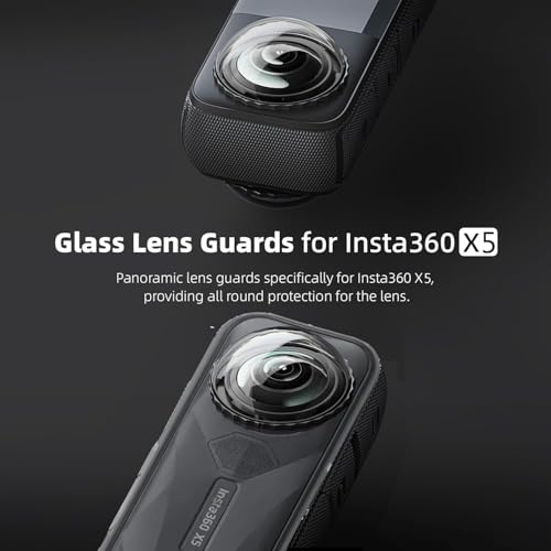 ZODUCT Insta 360 X5 Dual Lens Guard with Screen Protector | Tempered Glass Lens & Screen Cover | Dust Proof, Scratch Proof | Protective Camera Accessories for Insta 360 X5 (X5 Lens + Screen Tempered) - Image 2