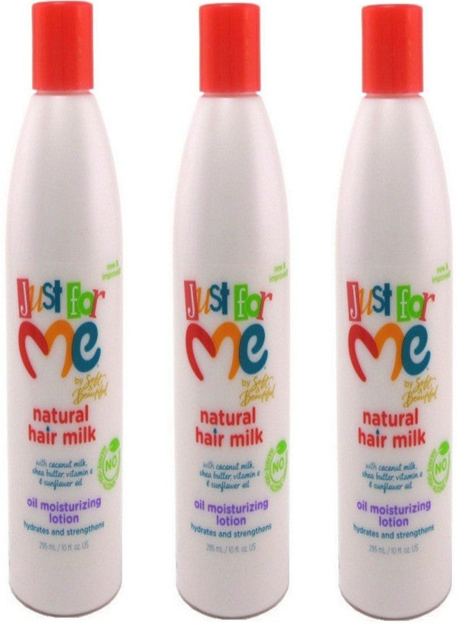Just For Me Hair Milk Oil Moisturizing Lotion 10 Ounce (295ml) (3 Pack) - Image 1