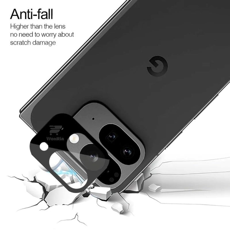WonReza ® Pack 1- Back Camera Lens Protector for Pixel 10 Pro Fold 5G [3D Premium] Camera Glass Protector (Black) - Image 2