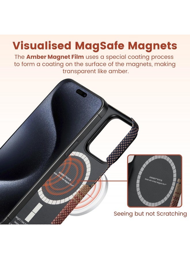 Pitaka MagEZ Case 5 for iPhone 15 Pro Max - Slim & Light, Case-Less Touch Feeling, 1500D Aramid Fiber [Sunset] - Image 4