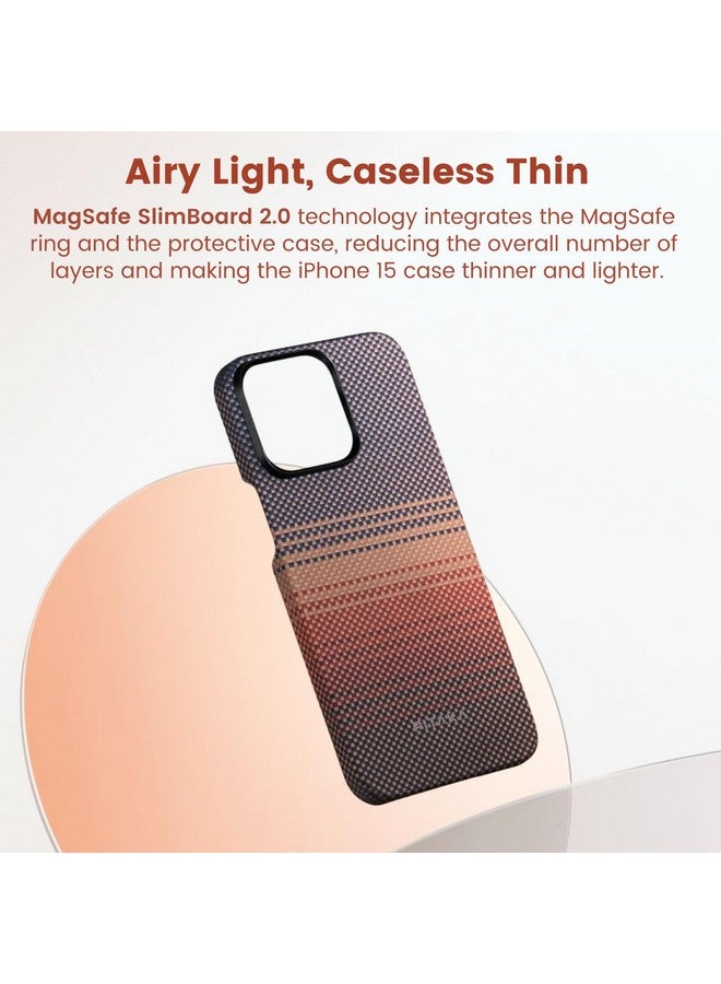 Pitaka MagEZ Case 5 for iPhone 15 Pro Max - Slim & Light, Case-Less Touch Feeling, 1500D Aramid Fiber [Sunset] - Image 2