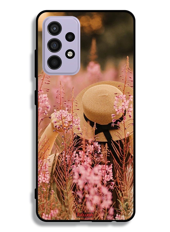 Tolwak Samsung Galaxy A52s 5G Protective Case Cover Hat Girl In Flowers - Image 1
