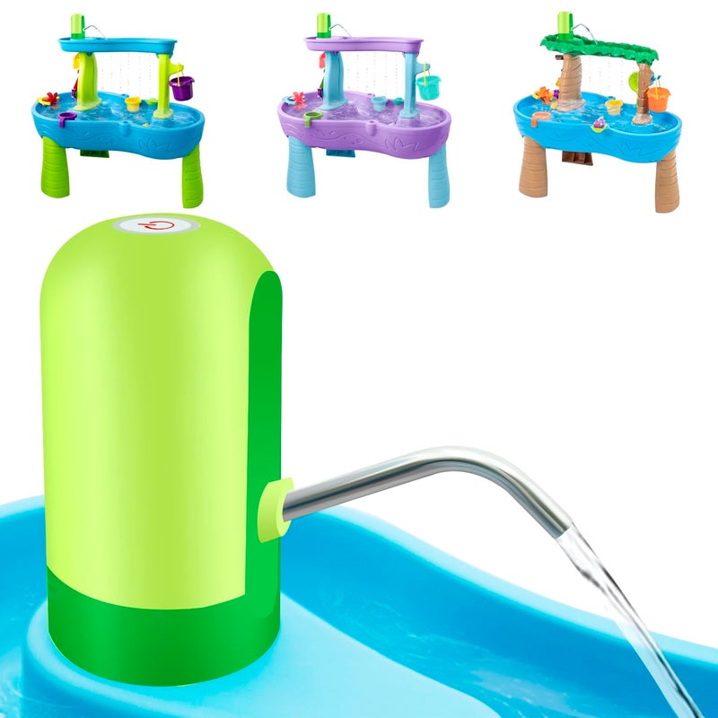 Intoypad Ultimate Water Table Pump 3 Hours of NonStop Fun Rechargeable Battery Powered Water Pump for Toddlers Water Play Sand Table Toys Accessories Summer Outdoor Game Toys for Kids Green - Image 3
