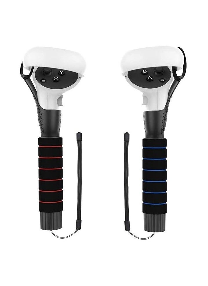 Raxoom Dual Handles Extension Grips for Oculus Quest, Quest 2 or Rift S Controllers Playing Beat Games  - Image 1
