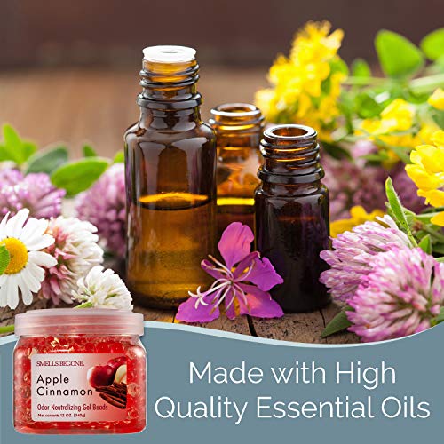 SMELLS BEGONE Odor Eliminator Gel Beads - Air Freshener - Eliminates Odor in Bathrooms, Cars, Boats, RVs and Pet Areas - Made with Essential Oils - Apple Cinnamon Scent - 12 Ounce - Image 4