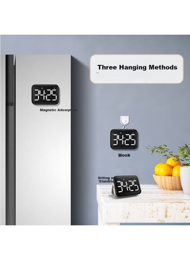 Hense Led Large Screen Timer, Electronic Learning Kitchen Magnetic Reminder, Student Homework Countdown Timer Ht05 - Image 1
