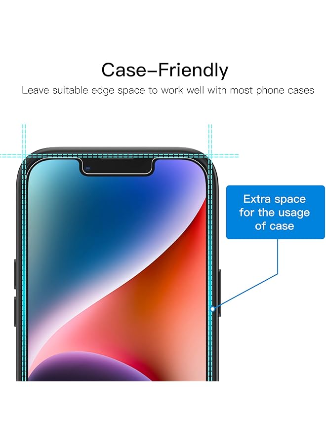 جي تيك واقي شاشة الخصوصية لهاتف آيفون 14 بلس مقاس 6.7 بوصة من الزجاج المقوى المضاد للتجسس، عبوتان - Image 4