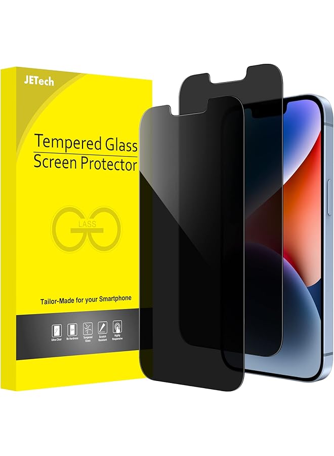 جي تيك واقي شاشة الخصوصية لهاتف آيفون 14 بلس مقاس 6.7 بوصة من الزجاج المقوى المضاد للتجسس، عبوتان - Image 1