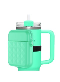 Water Bottle Pouch for Stanley Quencher Adventure 40oz & for Stanley IceFlow 20oz 30oz Tumbler, Portable Gym Tumbler Accessories, Water Bottle Zipper Pouch for Cards, Keys, Green