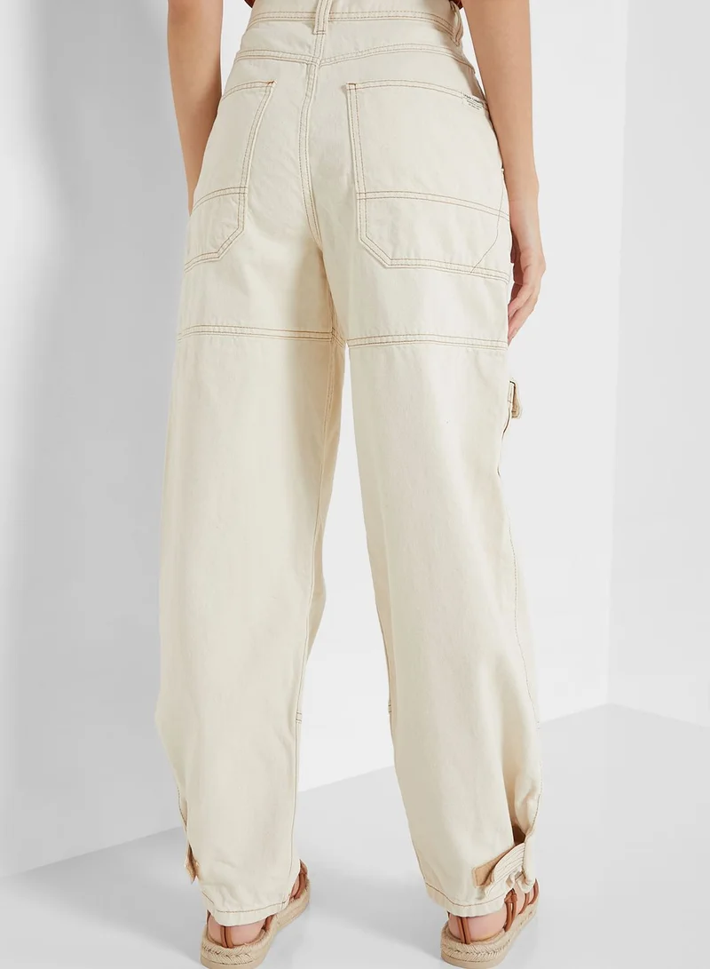 TOPSHOP Pocket Detail Straight Jeans
