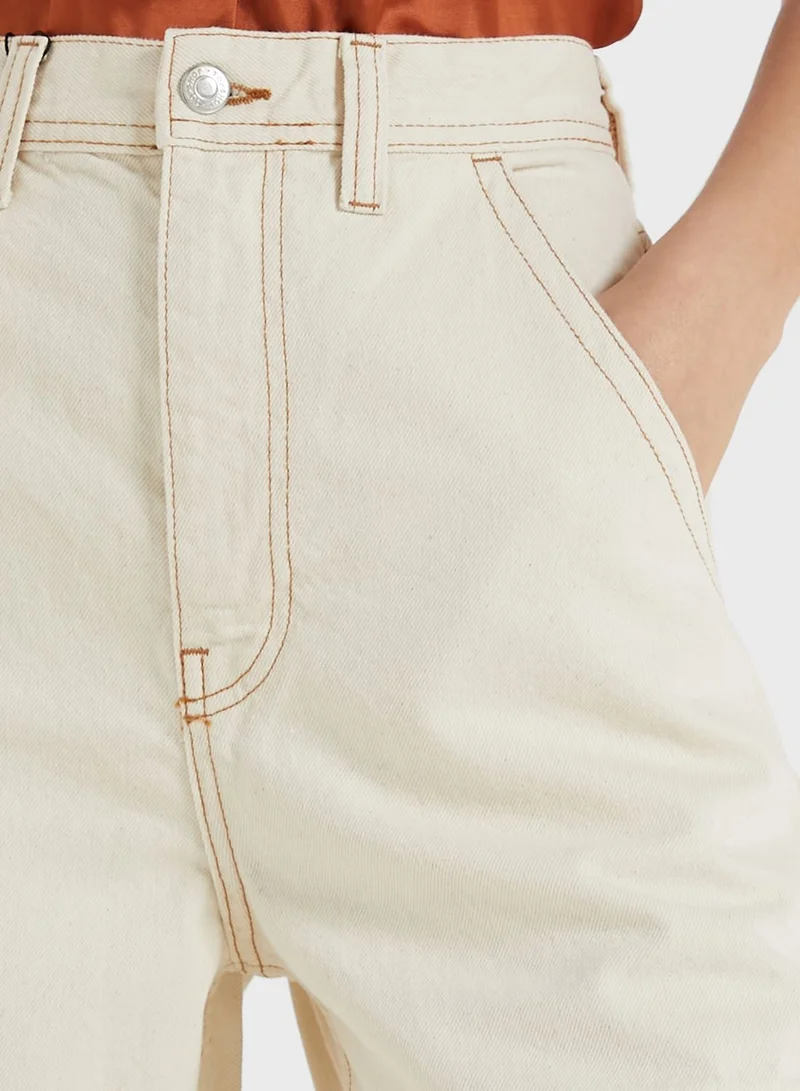 TOPSHOP Pocket Detail Straight Jeans