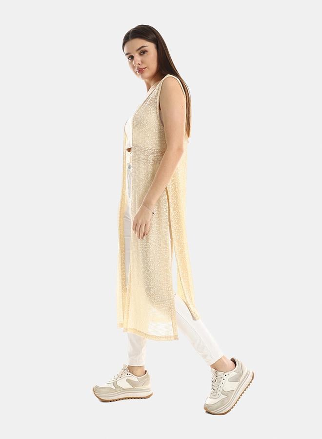 kady Jamila Women Patterned Slip On Cotton ,beige-XXL - Image 2