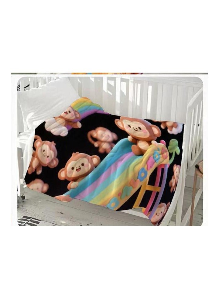 general Flannel thin blanket (warm and comfortable, suitable for sleep, gaming, dust removal and sandproof) 150cm*200cm - 841 - Image 3