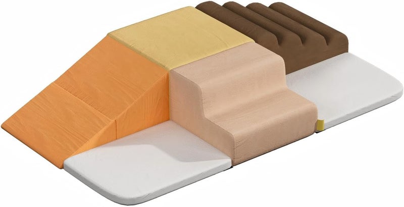 BanaSuper Kids Soft Play Set, Foam Climbing Blocks for Toddlers, Foam Play Gym with Non-Slip Base, EN71 Certified Indoor Activity Toys for Sensory Motor Skills, Washable & Modular Design (Colourful) - Image 1