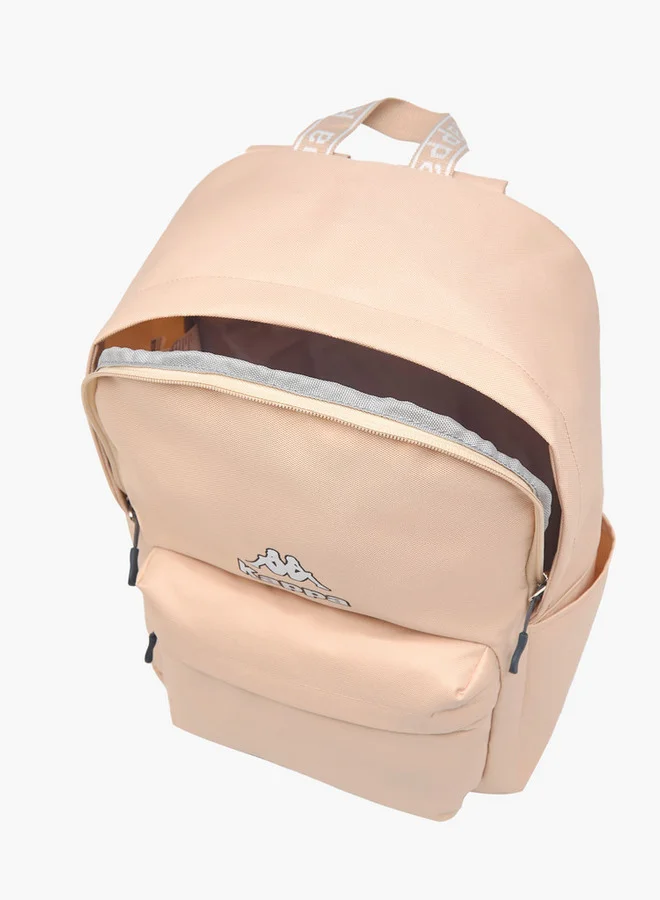 Kappa Girls Logo Print School Backpack with Zip Closure and Adjustable Strap - 29x15x42 cm