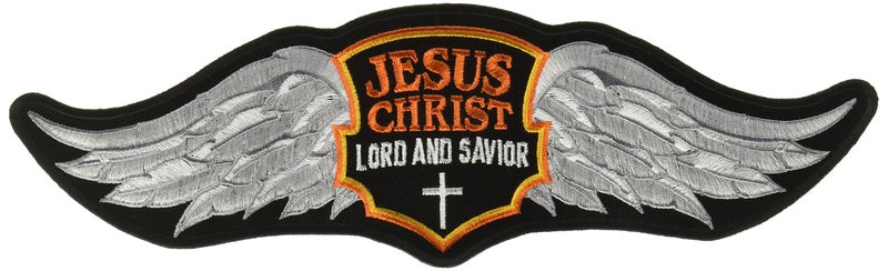Hot Leathers Jesus Wings Patch (12" Width x 4" Height) - Image 2