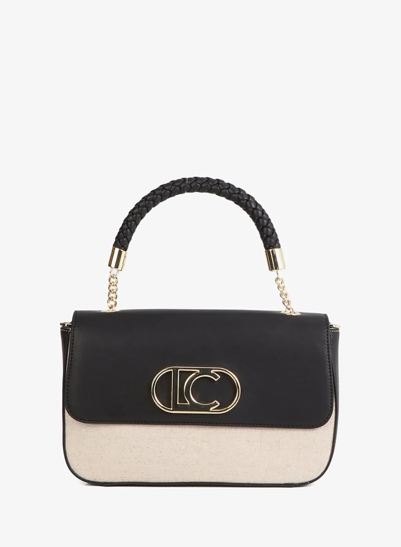 لولا كساديمونت Two-Tone Faux Leather Flap Crossbody Bag