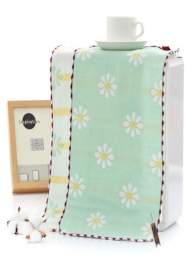 CLUZE Six Layer Cotton Gauze Towel for Baby Burp Cloth Kids Face Towel Kitchen Hand Towel (25x50cm) (Pink, Green, Blue, Yellow) - Image 4