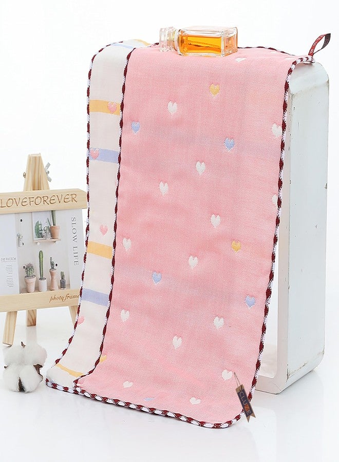 CLUZE Six Layer Cotton Gauze Towel for Baby Burp Cloth Kids Face Towel Kitchen Hand Towel (25x50cm) (Pink, Green, Blue, Yellow) - Image 2