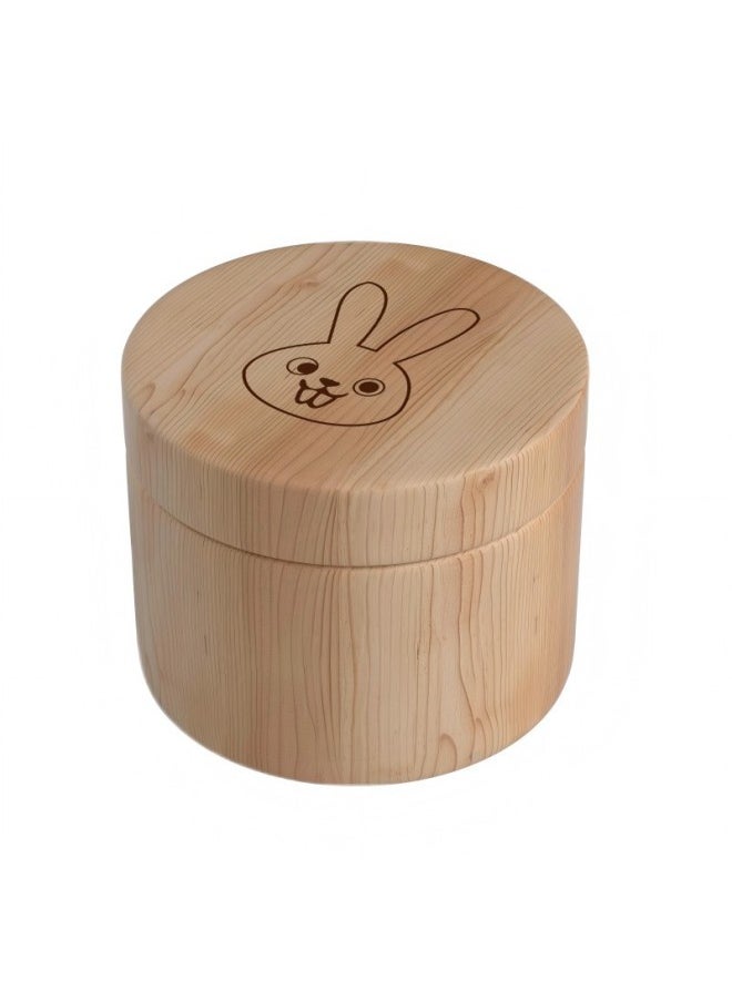 Beech Deciduous Teeth Storage Box Buck Tooth Rabbit Hot Ring Storage Fetal Hair Collection Box Advanced Log Packaging Box-Color:Beech Original Color  - Image 1