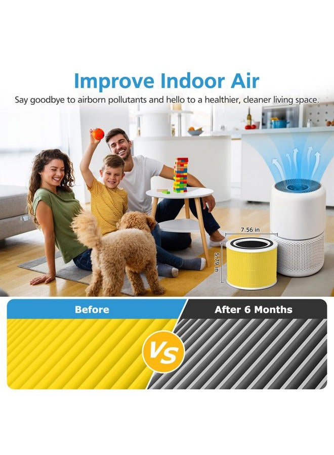 isingo 2 Pack Core 300 Replacement Filter for LEVOIT Core 300 and Core 300S Air Purifier, 3-in-1 Core 300 Pet Aller-gy Filter Efficiency Activated Carbon Filtration System, Core 300-RF-PA - Image 3