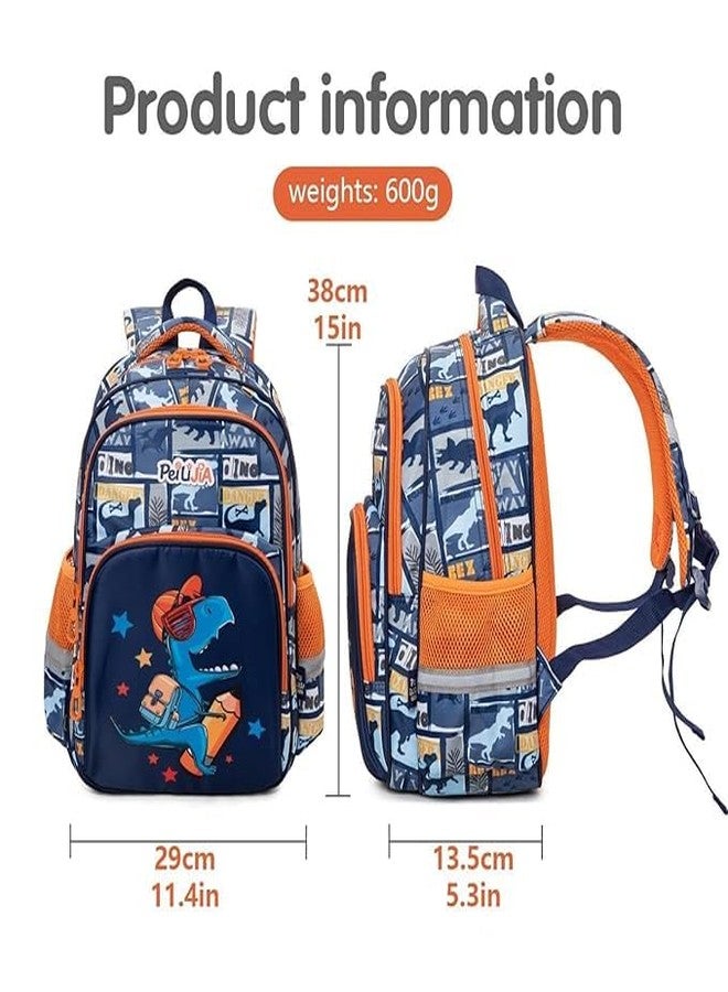 Carryze Premium Kids Dinosaur Theme School Backpack | Cute Cartoon Dino Print with Multi-Compartments | Lightweight, Durable & Comfortable Nursery-Kindergarten Bag for Boys - Image 5