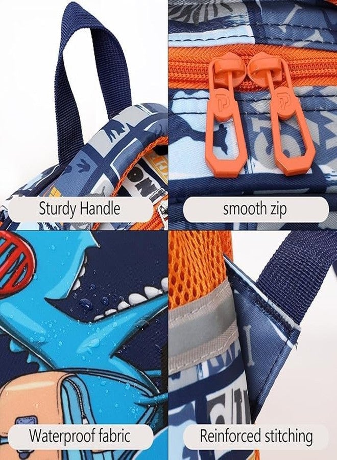Carryze Premium Kids Dinosaur Theme School Backpack | Cute Cartoon Dino Print with Multi-Compartments | Lightweight, Durable & Comfortable Nursery-Kindergarten Bag for Boys - Image 3