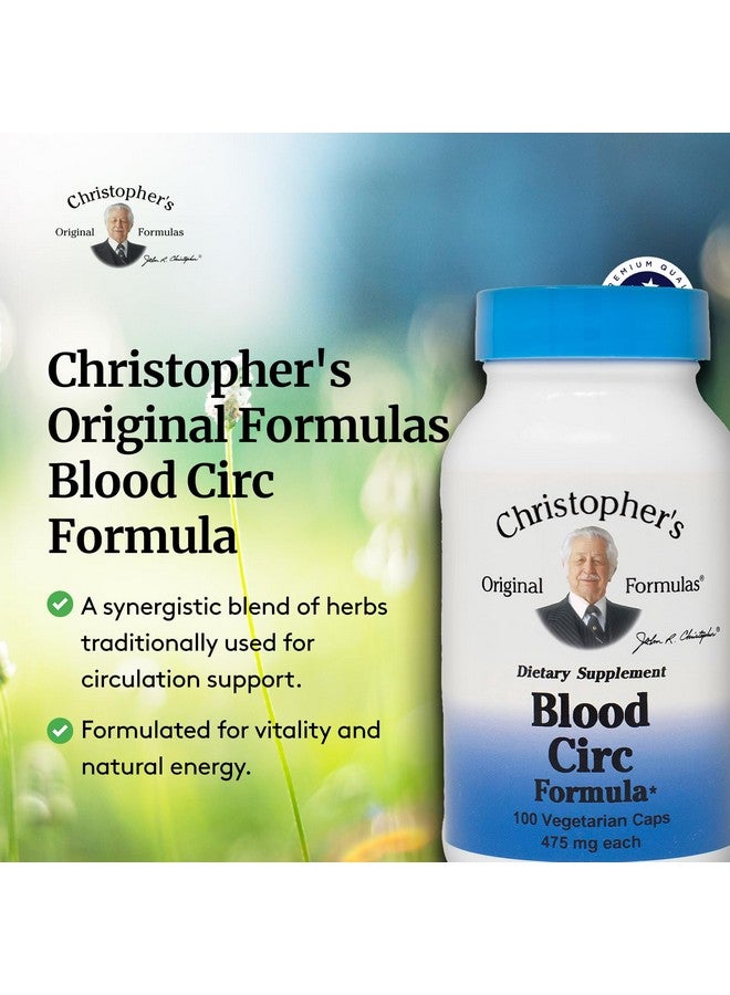 Christopher's Original Formulas Blood Circ Formula Capsules, Herbal Supplement for Cardiovascular & Circulatory Wellness, 100 Capsules - Image 4