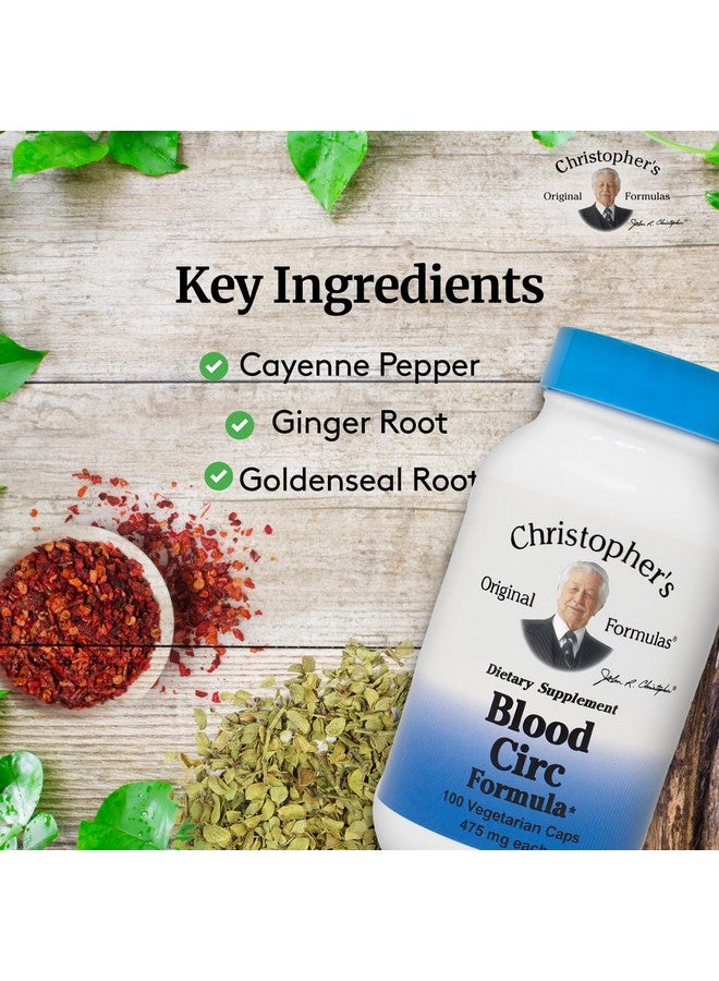 Christopher's Original Formulas Blood Circ Formula Capsules, Herbal Supplement for Cardiovascular & Circulatory Wellness, 100 Capsules - Image 3