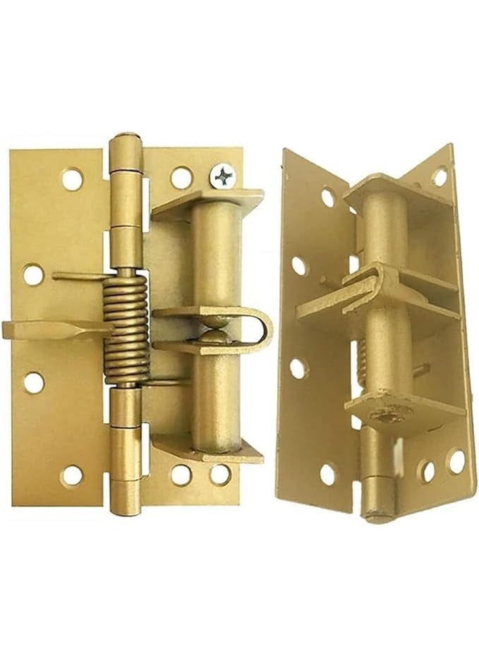 NESTIC NESTIC 3 in 1 Automatically Door Hinge Lock SelfClosing Door Hinges Heavy Duty Spring Door Closer Multifunctional Door Closing Hinge 90 Degrees AntiRust Door Spring Hinge Golden  - Image 4
